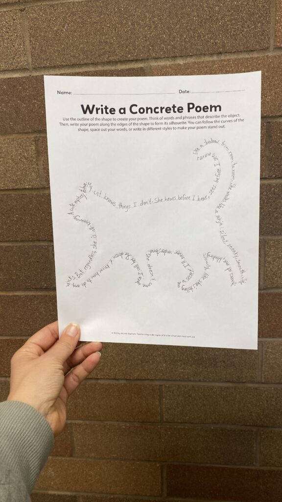 cat concrete poems