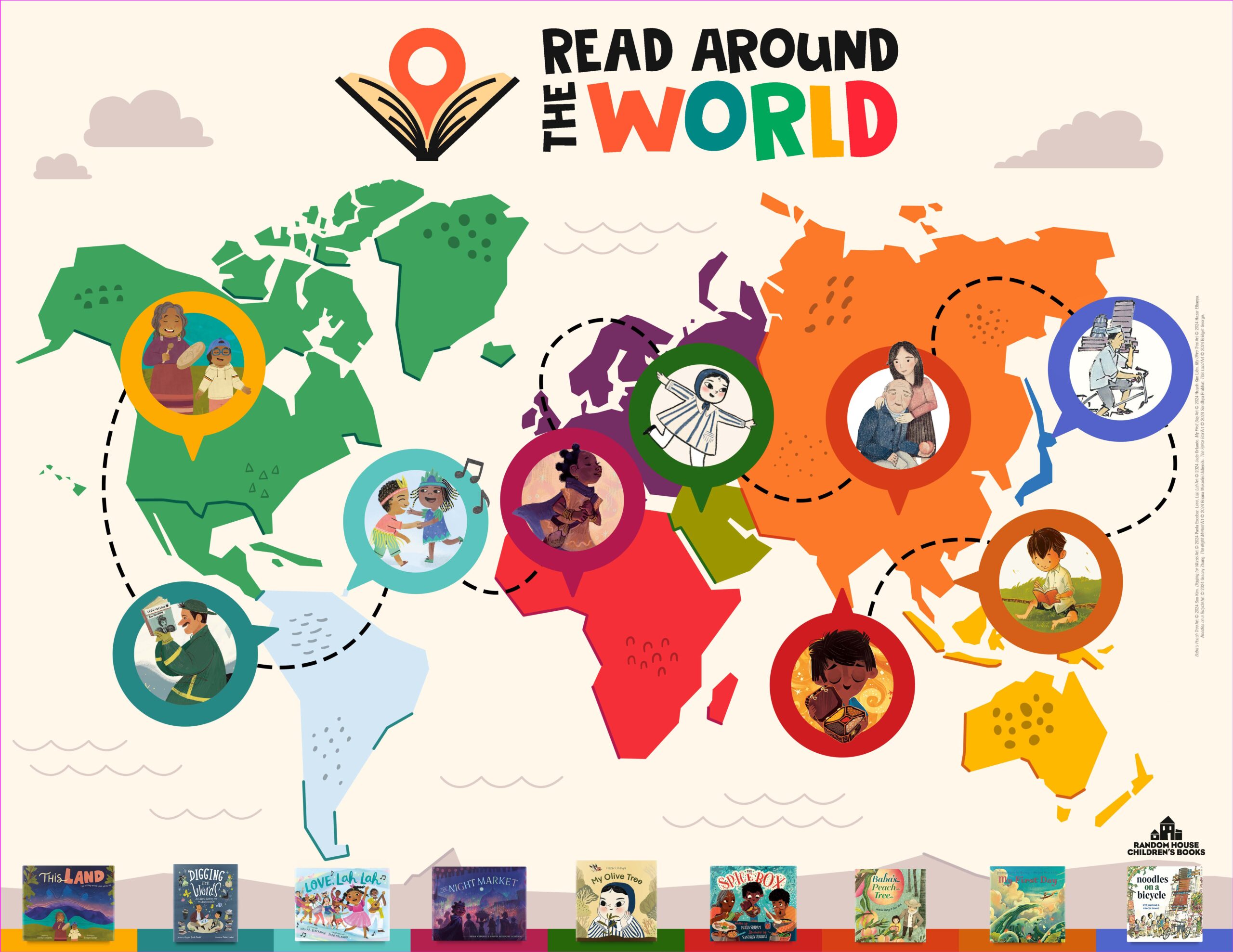 Read Around the World Poster