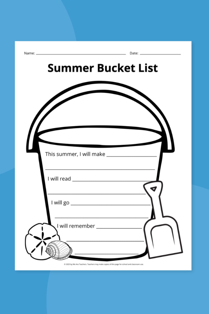 Sentence Starter Bucket List