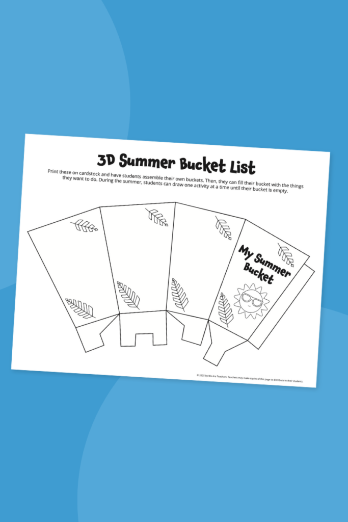 3-D Summer Bucket List