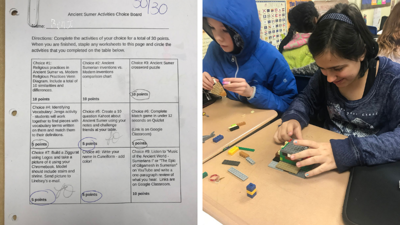 How I Use Choice Boards to Increase Student Engagement