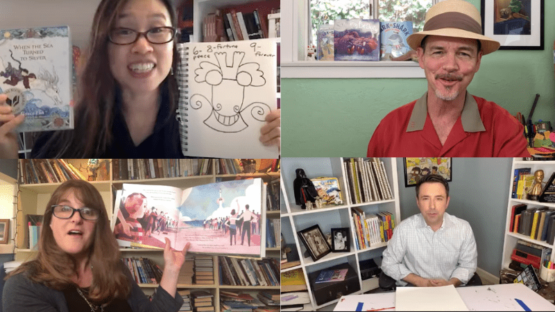 Virtual Author Activities Collage of authors doing virtual author activities on YouTube