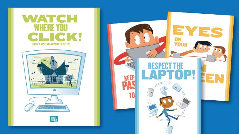 Free Classroom Tech Rules Posters Free Classroom Tech Rules Posters