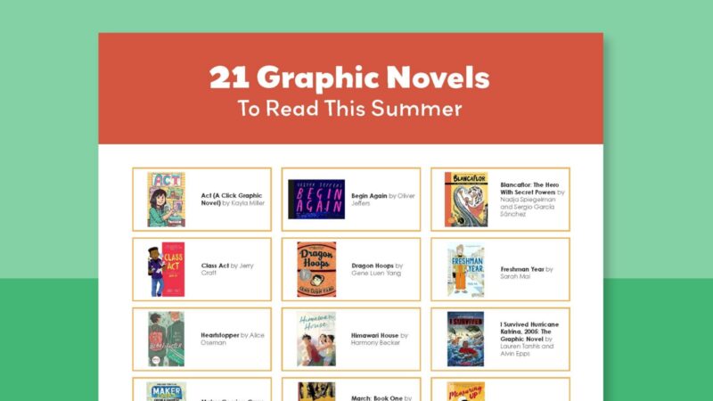 Summer Reading List Graphic Novels Summer Reading List printable featuring graphic novels.
