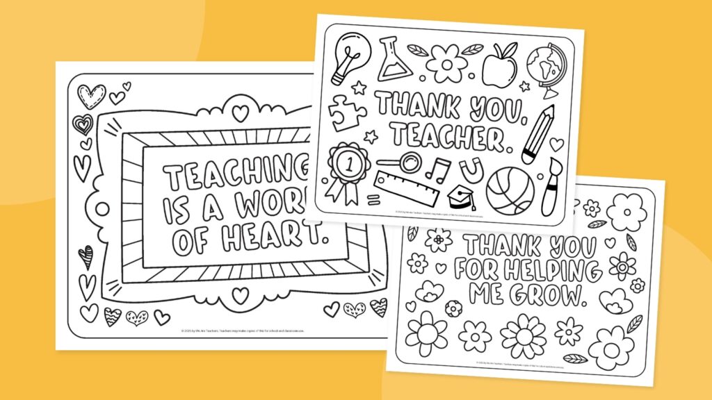Teacher Appreciation Coloring Pages feature