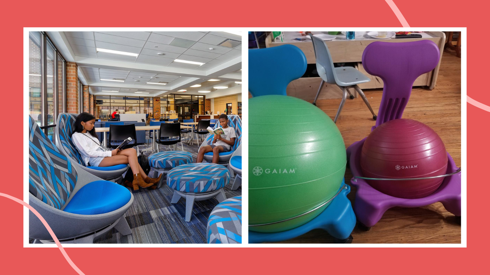 Flexible-seating-feature two flexible seating options for the classroom