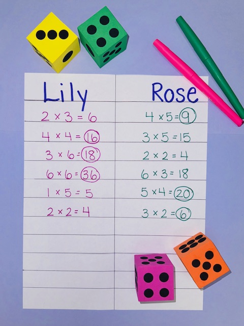 Challenge Roll sheet of paper- how to teach multiplication