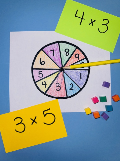 Spinner, Spinner, Multiplication Winner activity