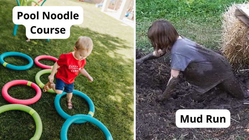 DIY Obstacle Courses for Kids Collage of DIY Obstacle Courses for Kids