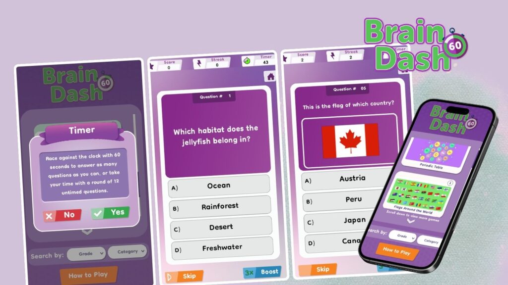 Brain Dash 60 game