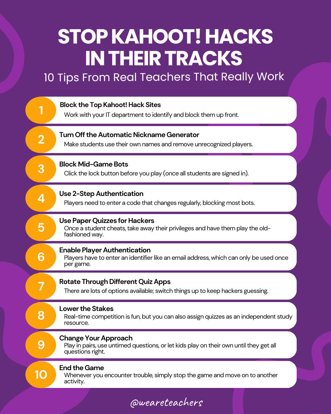 kahoot! hacks social Most kids play the game responsibly, but a few love to cause trouble with Kahoot hacks. Here's what teachers need to know to stop cheating.