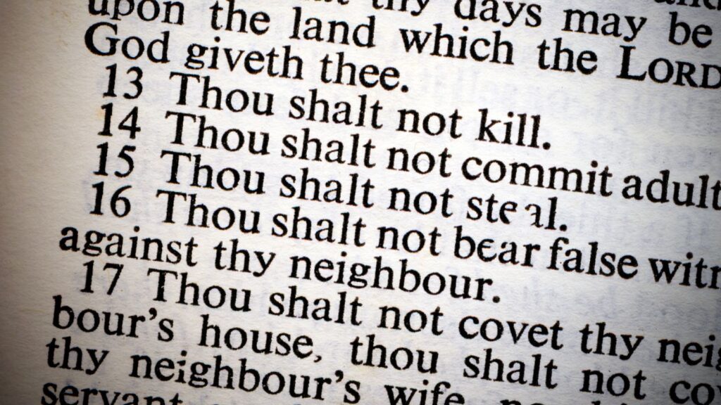 Photo of the Ten Commandments in reference to Louisiana law