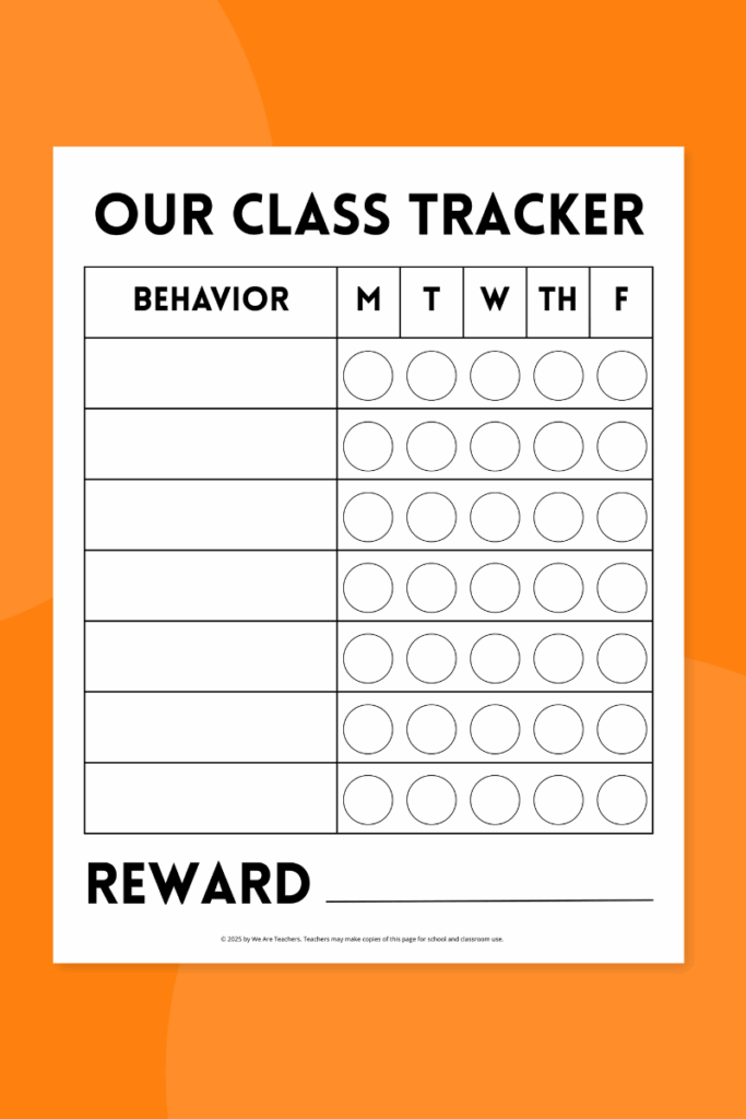classroom management plan class tracker