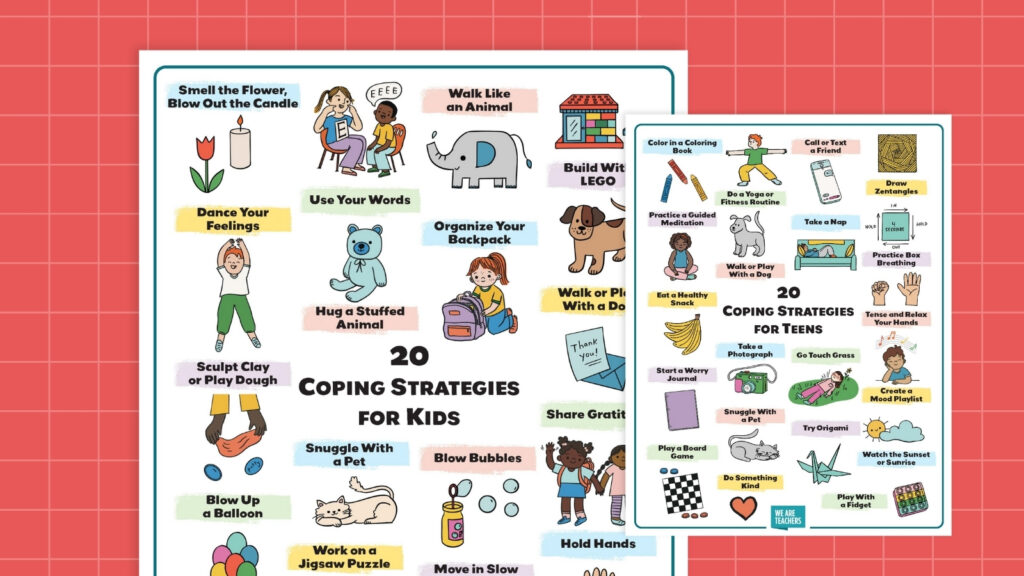 100 Helpful Coping Strategies for Kids and Teens (Free Posters!)