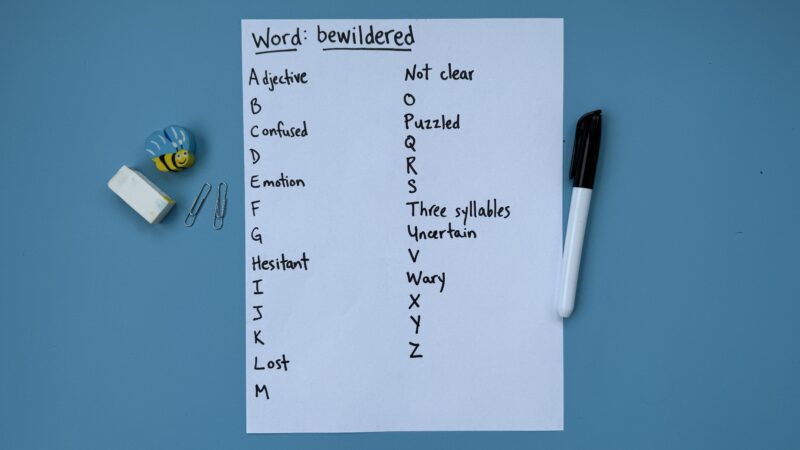 vocabulary activity a to z