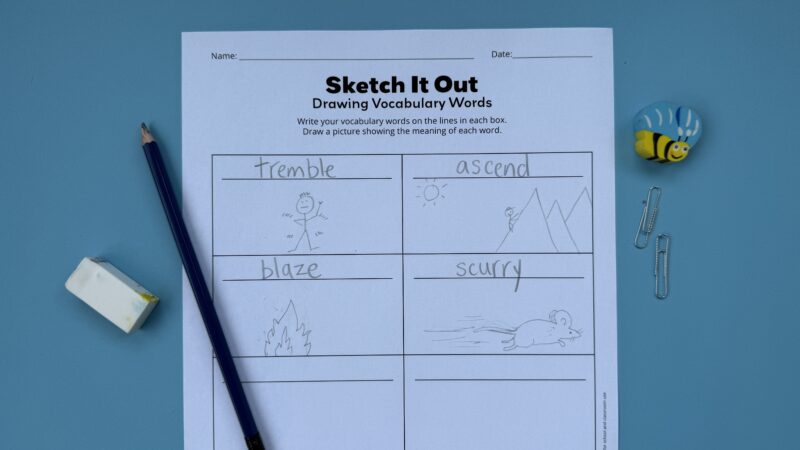 vocabulary activity sketch it out