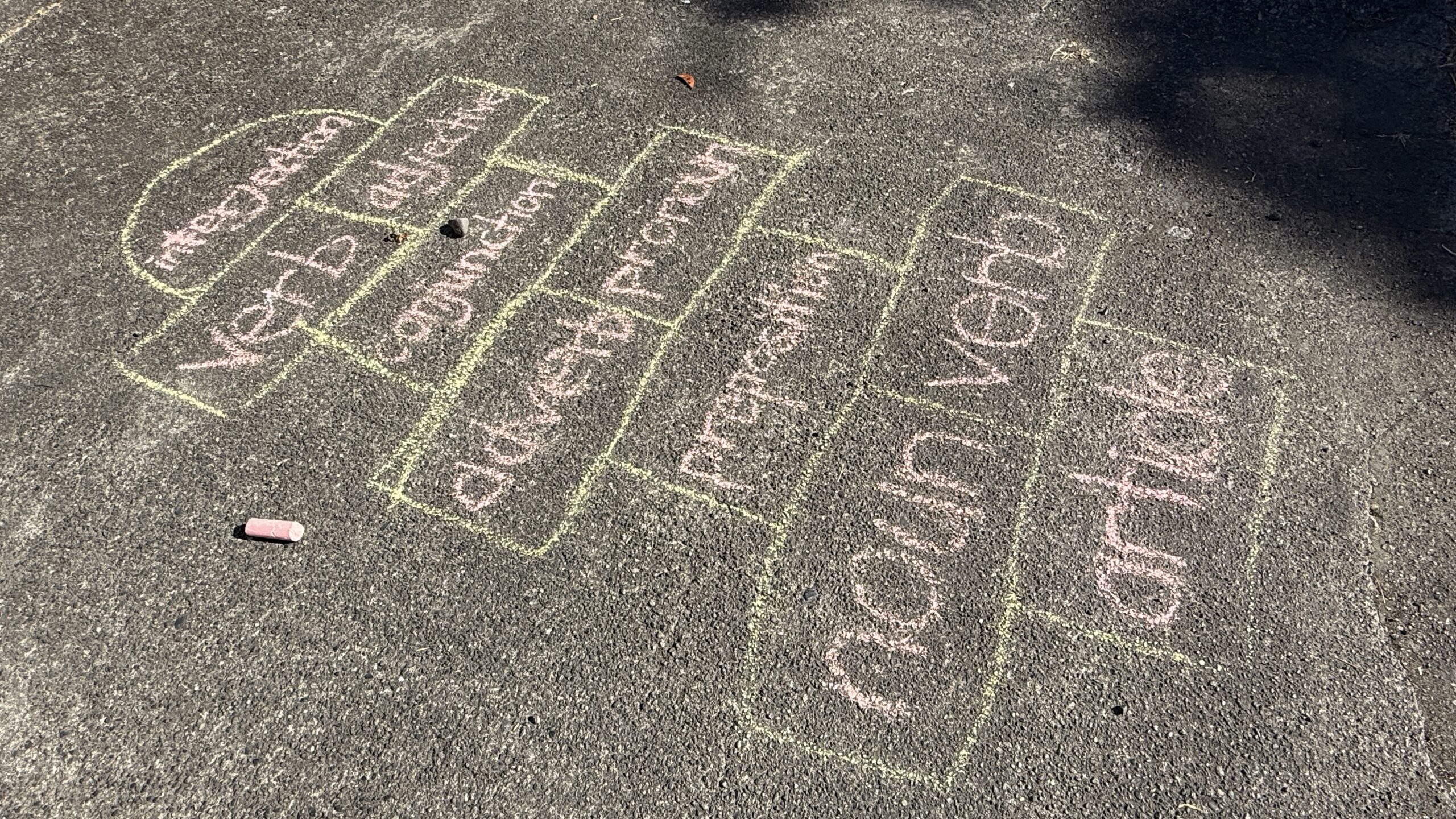 Parts of Speech Hopscotch on pavement