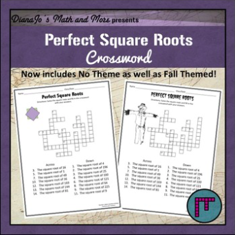 Screen Shot 2023-07-17 at 9.21.18 AM Perfect square roots crossword puzzle for middle schoolers.
