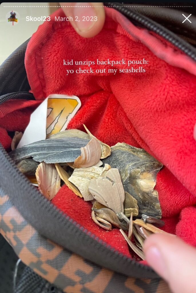 How This Ten-Second Habit Became My Favorite Classroom and Parenting Hack Photo of seashells in student's backpack
