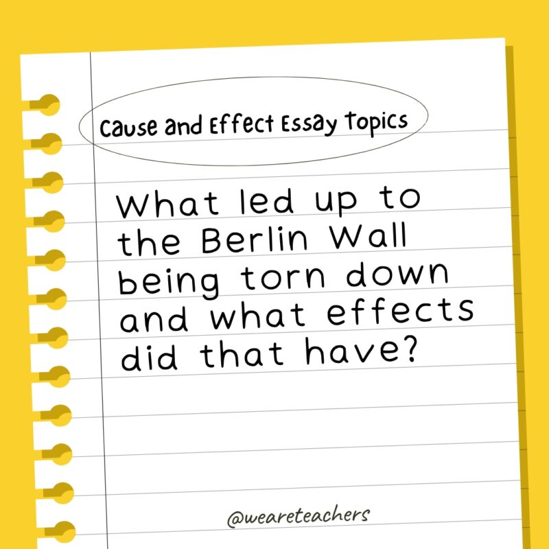 What led up to the Berlin Wall being torn down and what effects did that have? Cause and effect essay 
