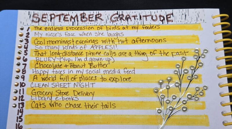 Bullet Journal Ideas Bullet Journal page showing daily gratitude