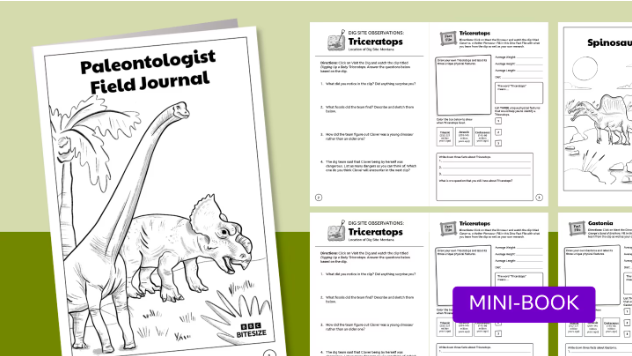Walking With Dinosaurs Field Journal Walking With Dinosaurs Field Journal cover and sample pages