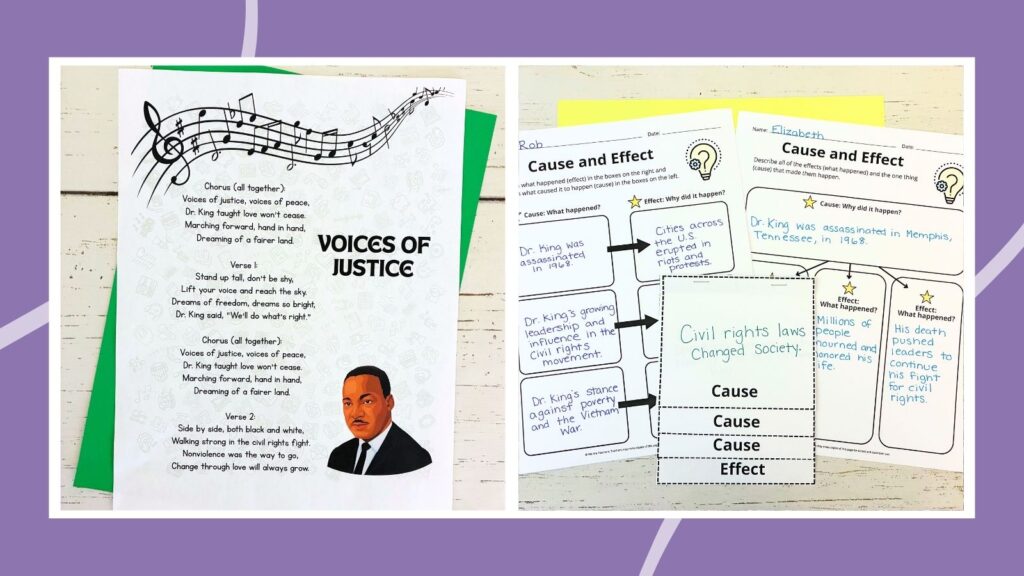 two different types of Martin Luther King Jr. Activities for students