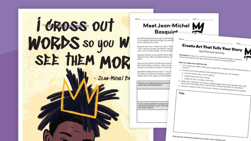 Jean-Michel Basquiat Printables Jean-Michel Basquiat printable resources for kids