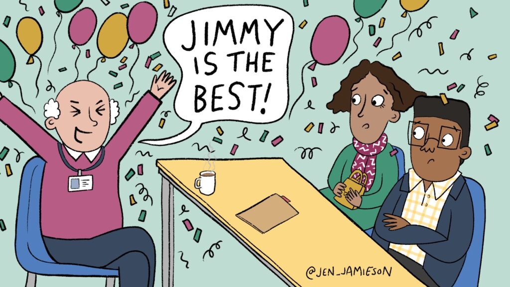 Illustration of positivity-only student conferences