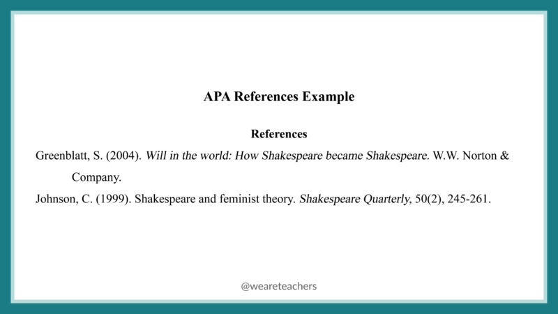 APA Style Bibliography Example Example of APA style bibliography entry.