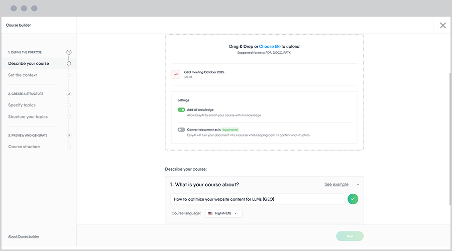 Easygenerator’s-Doc-to-Course-Feature