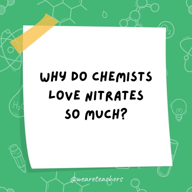 Why do chemists love nitrates so much?