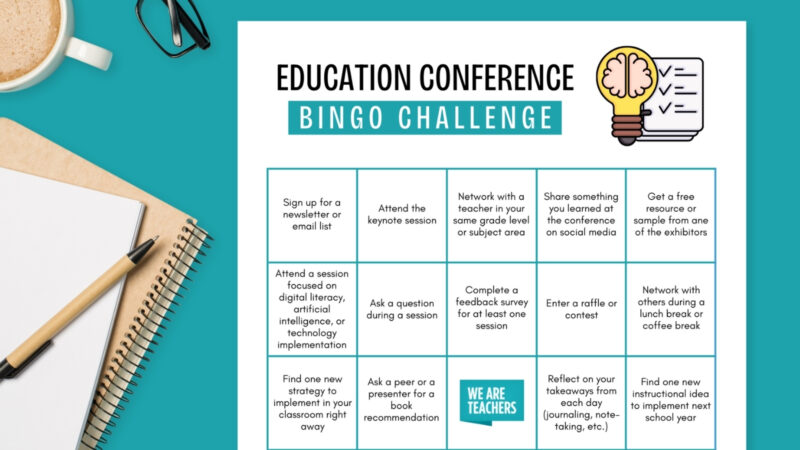 an image of an educational conference bingo printable