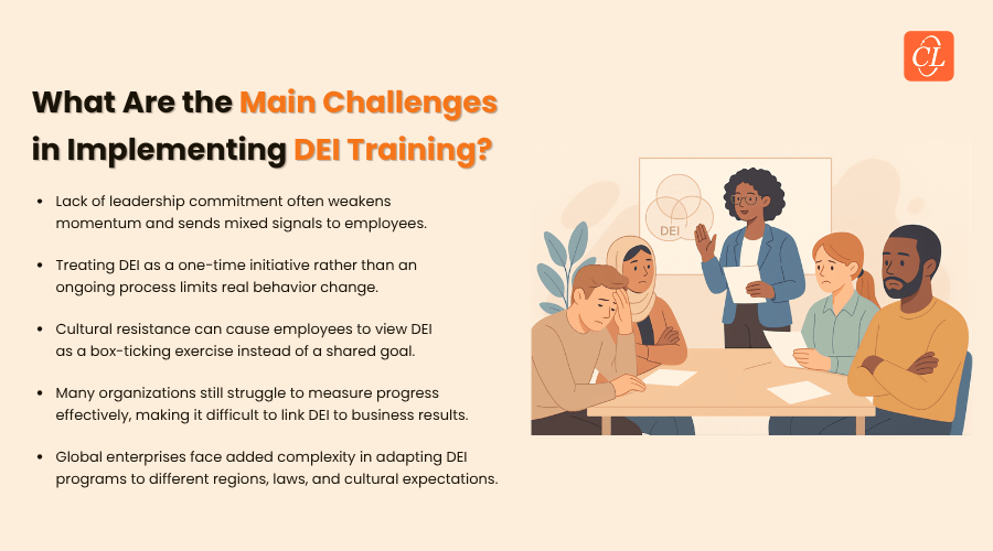 What Are the Main Challenges in Implementing DEI Training? What Are the Main Challenges in Implementing DEI Training?