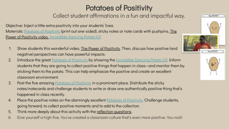 Potatoes of Positivity