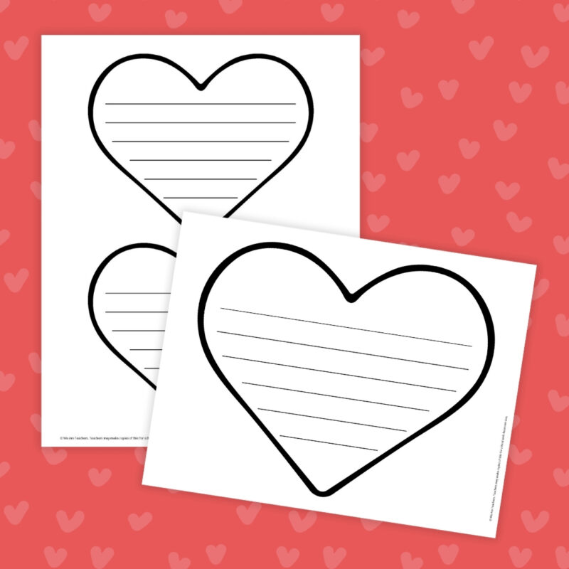 heart outline with writing lines 