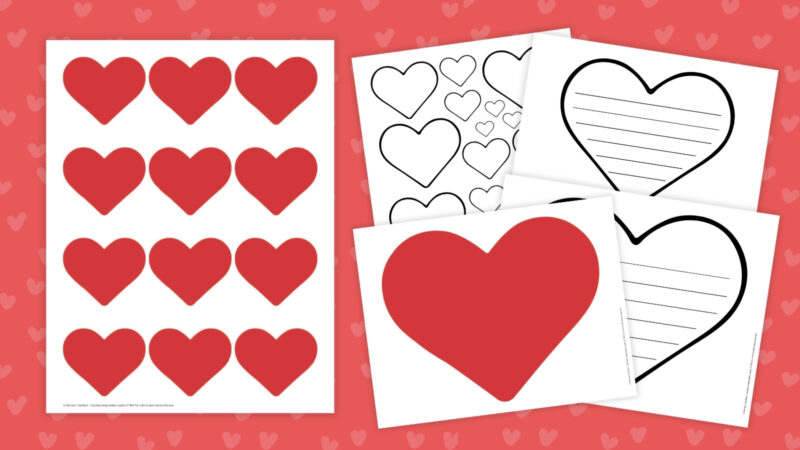 heart printables 