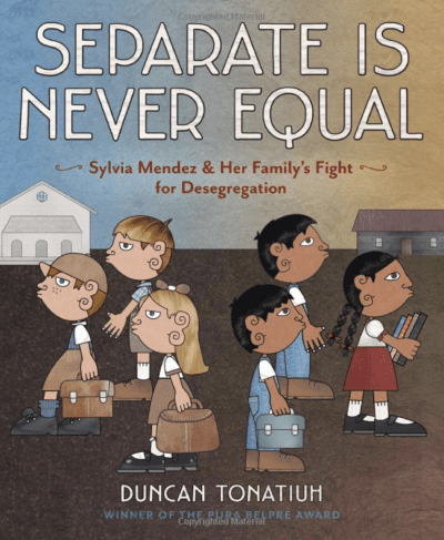 Screen Shot 2020-06-09 at 11.37.26 PM Book cover for Separate is Never Equal as an example of racial justice books for kids