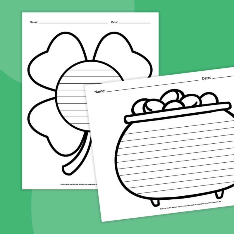 writing pages for st. patrick's day