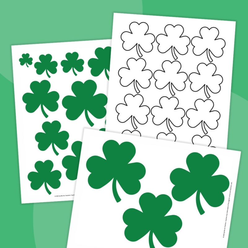 pages with small shamrock images 