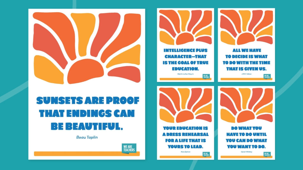 End-of-year quotes poster bundle