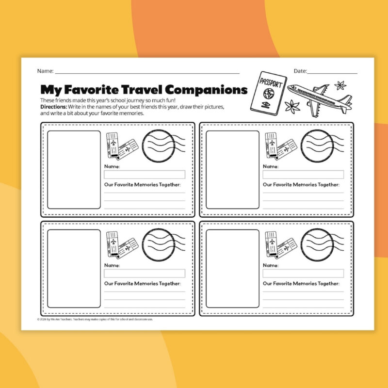 1 printable image from the end of the year memory printable