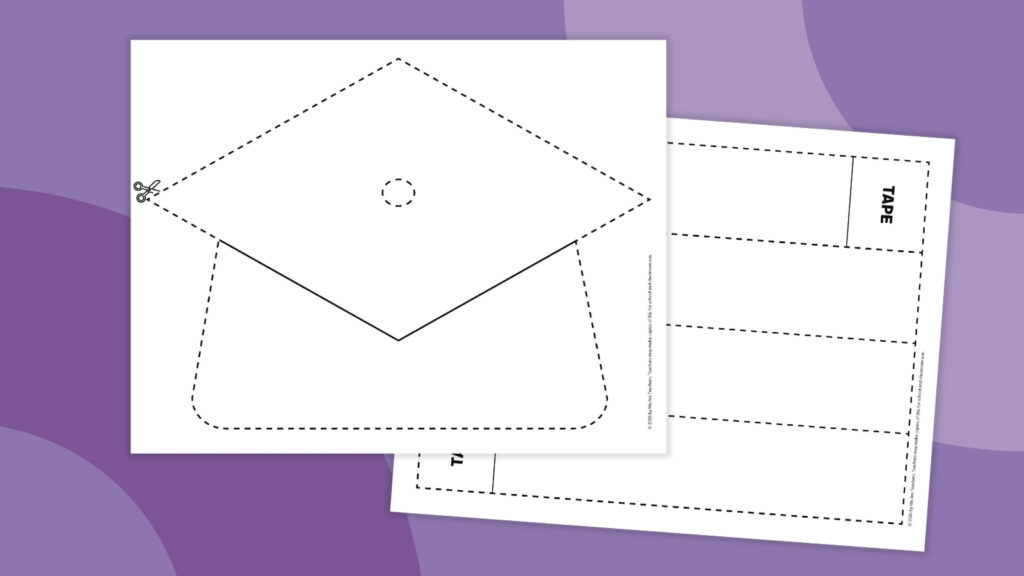 an image of a graduation cap printable for kids