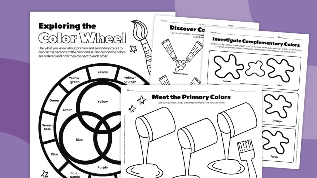 color theory worksheet examples
