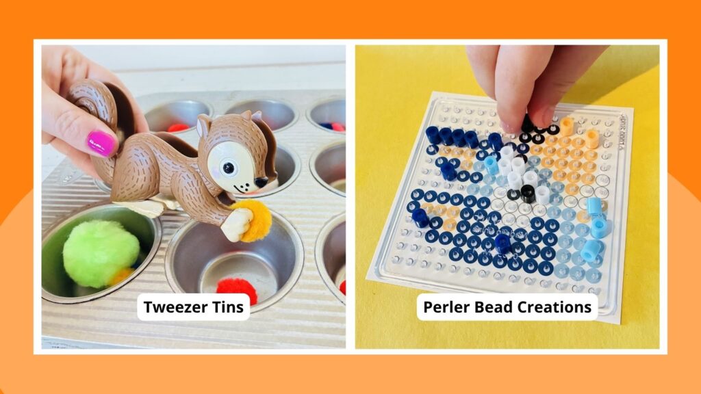 two fine motor activities for students in preschool and elementary school