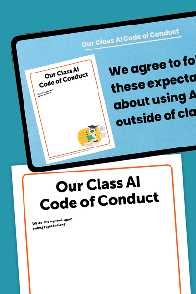 Image of the Our Class AI Code of Conduct poster