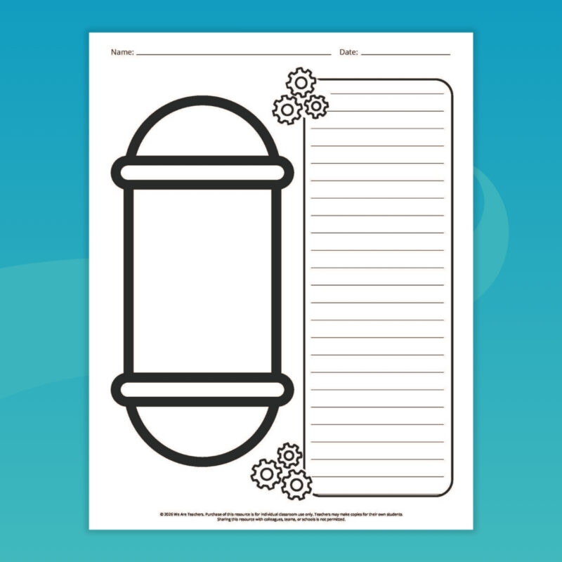 book-report Time capsule book report worksheet
