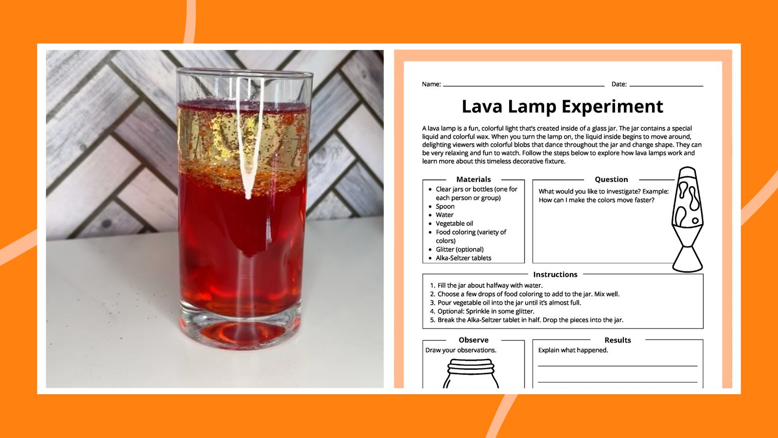 Lava Lamp Experiment for Students Feature v_2 Make a St. Patrick's Day lava lamp