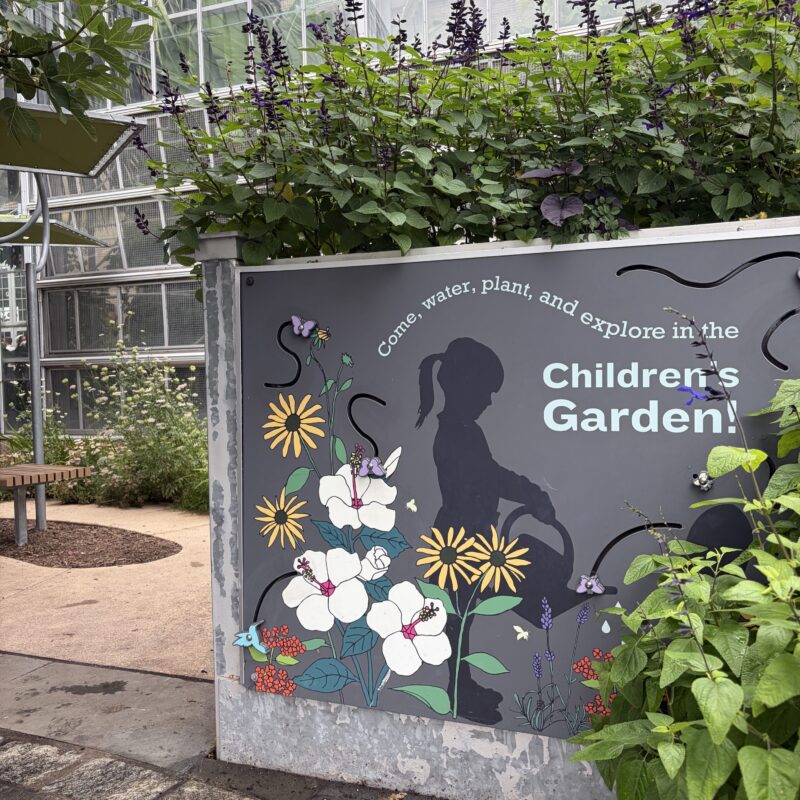 United States Botanic Garden Children's Garden sign at the United States Botanic Garden