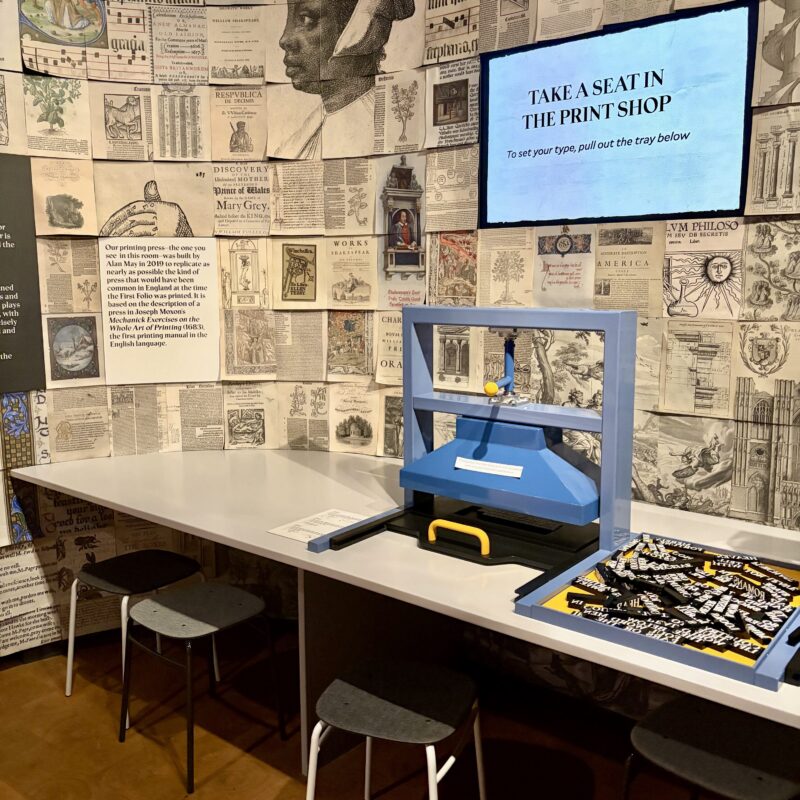 Folger Shakespeare Library Print shop exhibit at the Folger Shakespeare Library